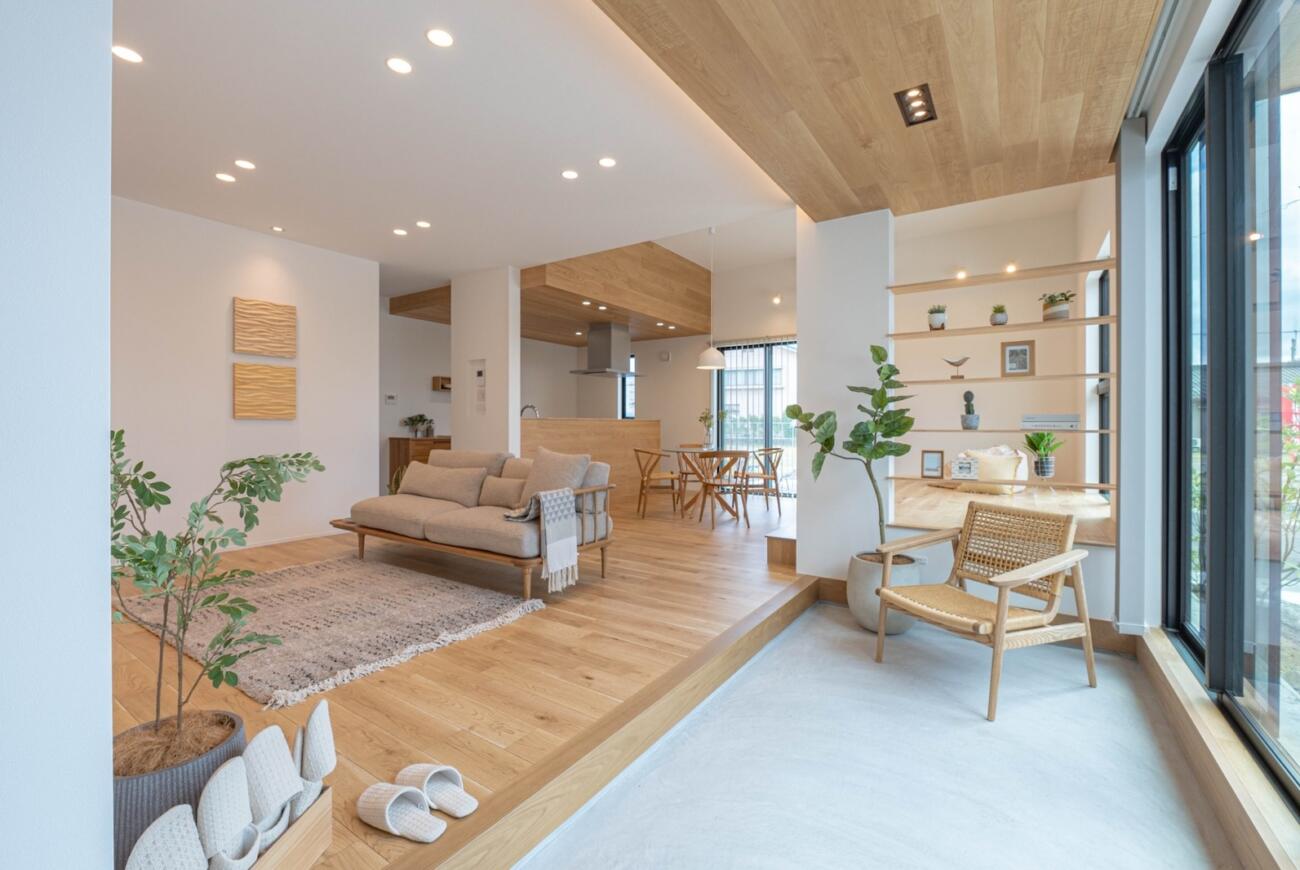 玄関土間&23帖の大空間LDK