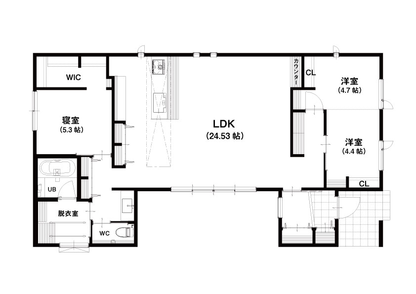 自然と整う、収納設計の住まい。『西餅田スマートタウンD号館』